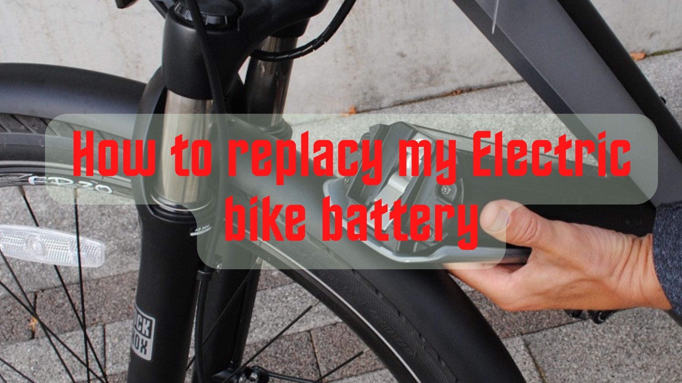 replace my electric bike battery